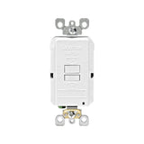 Leviton 20 Amp 125-Volt Combo Self-Test Blank Face GFCI Outlet, White
