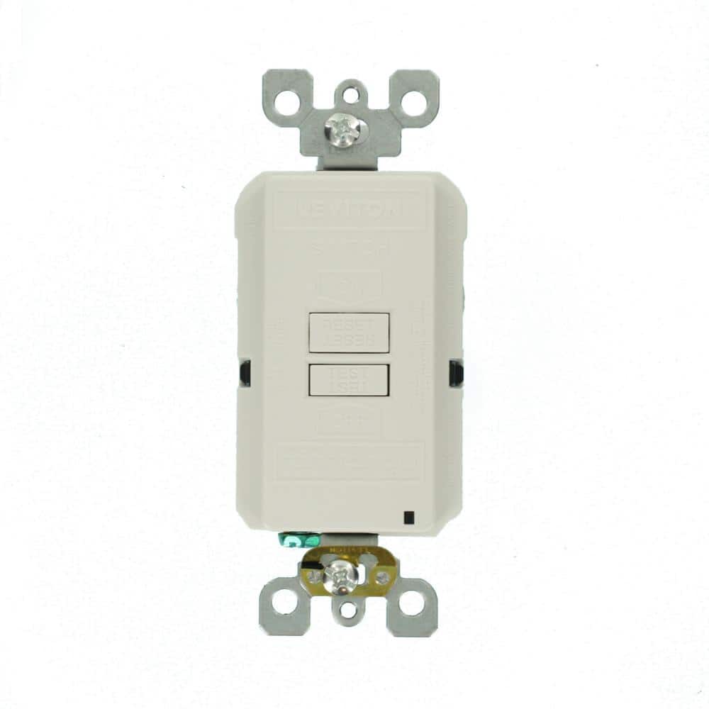 Leviton 20 Amp 125-Volt Combo Self-Test Blank Face GFCI Outlet, White