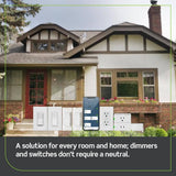 Leviton Decora Smart No-Neutral Dimmer & Wi-Fi Bridge Kit for Older Homes Without a Neutral Wire