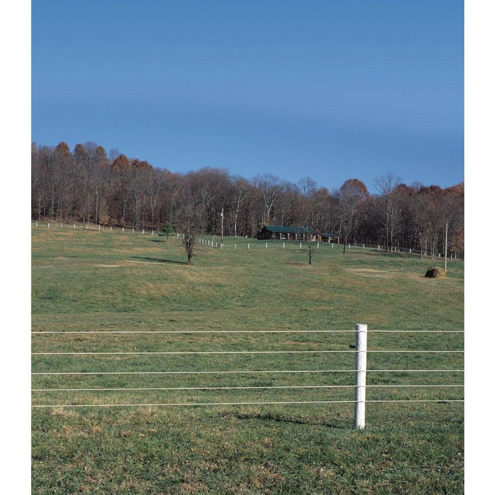 White Lightning 1320 ft. 12.5-Gauge White Safety Coated High Tensile Electric Fence Wire