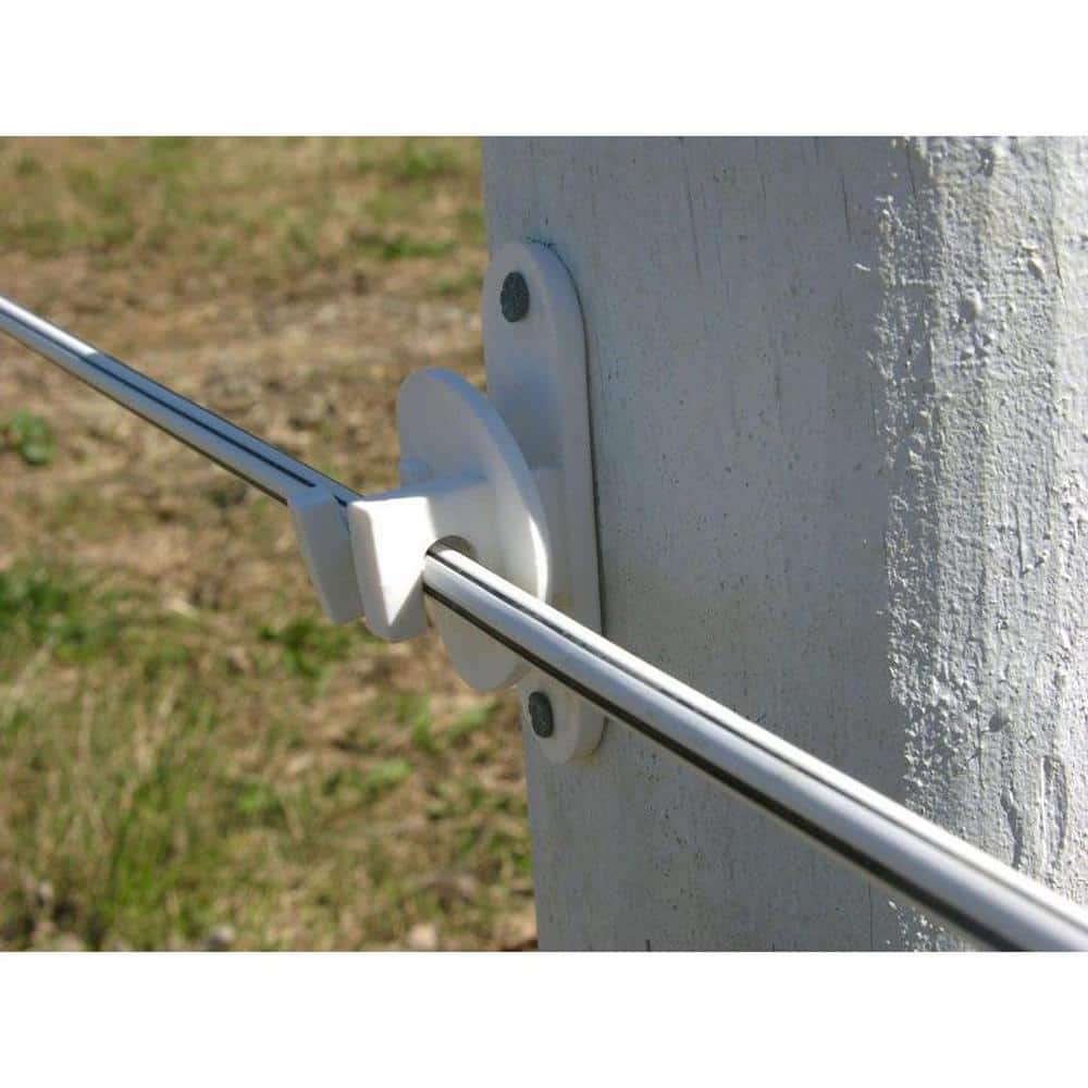 White Lightning 1320 ft. 12.5-Gauge White Safety Coated High Tensile Electric Fence Wire