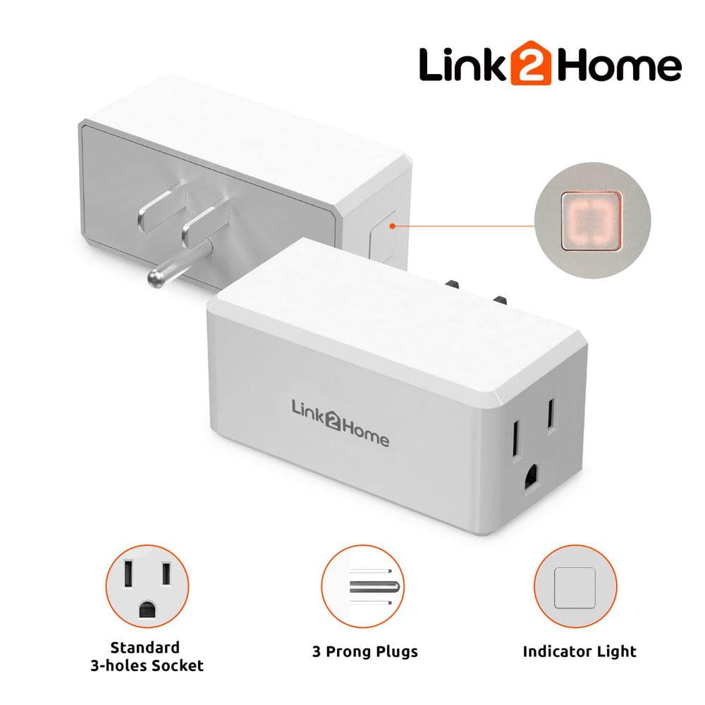Link2Home Wireless Indoor Remote Control Outlet Switch with 5 RCVs and 2 Remotes