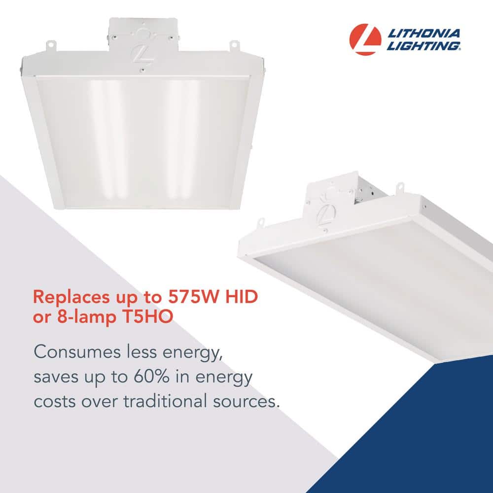 Lithonia Lighting Contractor Select I-Beam 2 ft. 400-Watt Equivalent Integrated LED Dimmable White High Bay Light Fixture, 4000K