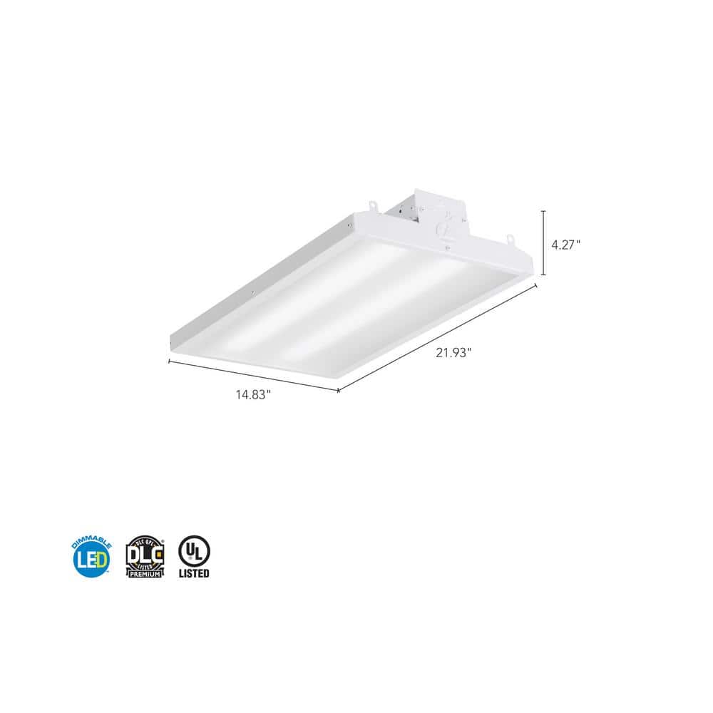 Lithonia Lighting Contractor Select I-Beam 2 ft. 400-Watt Equivalent Integrated LED Dimmable White High Bay Light Fixture, 4000K