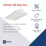 Lithonia Lighting Contractor Select I-Beam 2 ft. 400-Watt Equivalent Integrated LED Dimmable White High Bay Light Fixture, 4000K