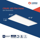 Lithonia Lighting Contractor Select CPANL 2 ft. x 4 ft. 4000/5000/6000 Lumens White Integrated LED Flat Panel Light