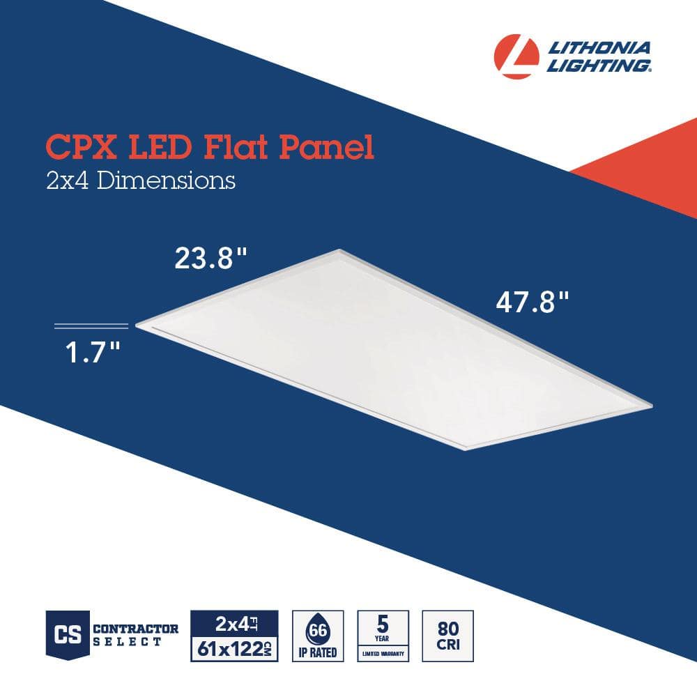 Lithonia Lighting Contractor Select CPX 2 ft. x 4 ft. Adjustable Lumens Integrated LED Panel Light with Switchable White Color Temperature