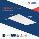 Lithonia Lighting Contractor Select CPX 2 ft. x 4 ft. Adjustable Lumens Integrated LED Panel Light with Switchable White Color Temperature