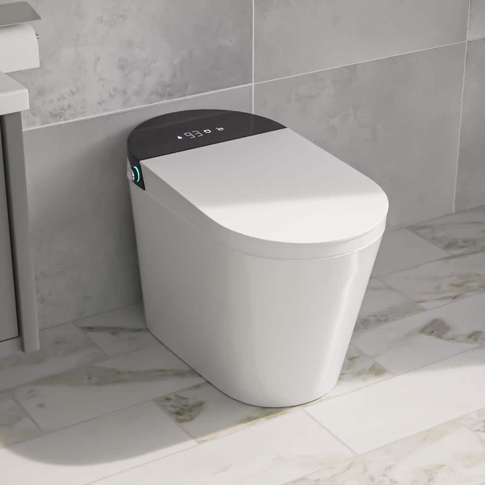 Logmey Elongated Smart Toilet | Heated Seat, Auto Flush, Night Light, Remote Control | MT-7G610