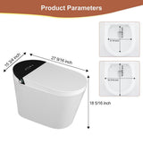 Logmey Elongated Smart Toilet | Heated Seat, Auto Flush, Night Light, Remote Control | MT-7G610