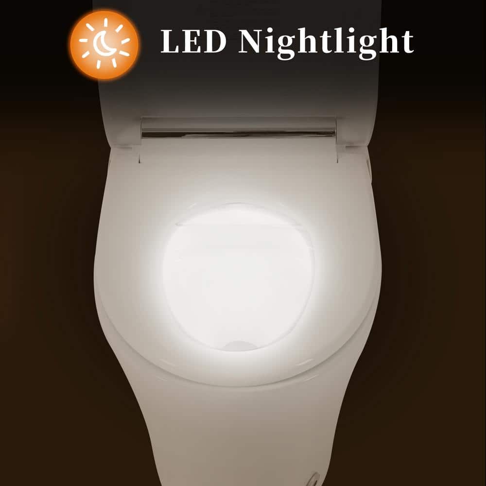 Logmey Elongated Smart Bidet Toilet with Heated Seat, Auto Flush, and Night Light