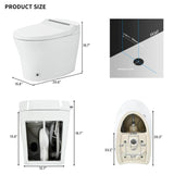 Logmey Elongated Smart Bidet Toilet with Heated Seat, Auto Flush, and Night Light