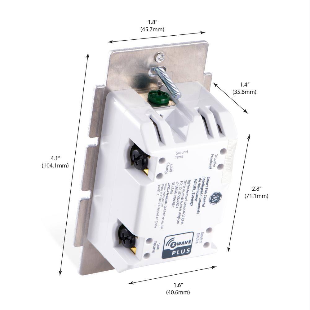 GE Enbrighten Z-Wave Plus In-Wall Smart Fan Control