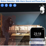 Lukyamzn Wireless Indoor Plug-in WiFi Security Camera with Color Night Vision 2-Way Audio 5G Light Bulb Security Camera, White