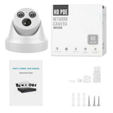 Lukyamzn Compatible 8MP 3X Zoom IP Security Camera Built-in Mic Human Vehicle Detection 8mm Lens Plug and Play NVR App White