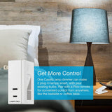 Lutron Caseta Smart Lighting Lamp Dimmer Switch Starter Kit with Smart Hub (P-BDG-PKG1P)