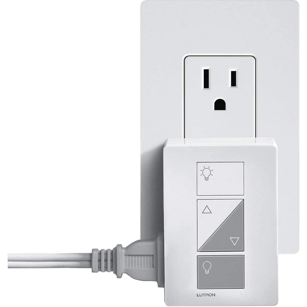 Lutron Caseta Smart Lamp Tap Dimmer and Remote Kit, for Table Lamps, 100-Watt/Single-Pole, White