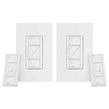Lutron Caseta Smart Dimmer Switch and Remote Kit for Wall and Ceiling Lights, 150-Watt LED Bulbs (P-PKG1W-2PK-WH) (2-Pack)