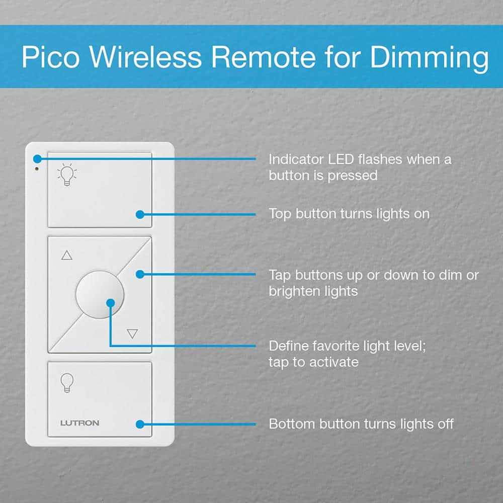 Lutron Caseta Smart Dimmer Switch and Remote Kit for Wall and Ceiling Lights, 150-Watt LED Bulbs (P-PKG1W-2PK-WH) (2-Pack)
