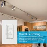 Lutron Caseta Smart Lighting Dimmer Switch for ELV Bulbs, 250W LED Bulbs, White (PD-5NE-WH)