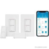 Lutron Caseta Smart Switch (2 Count) Starter Kit with Smart Hub and Pico Remote, Neutral Wire Required (P-BDG-PKG2S-HD)