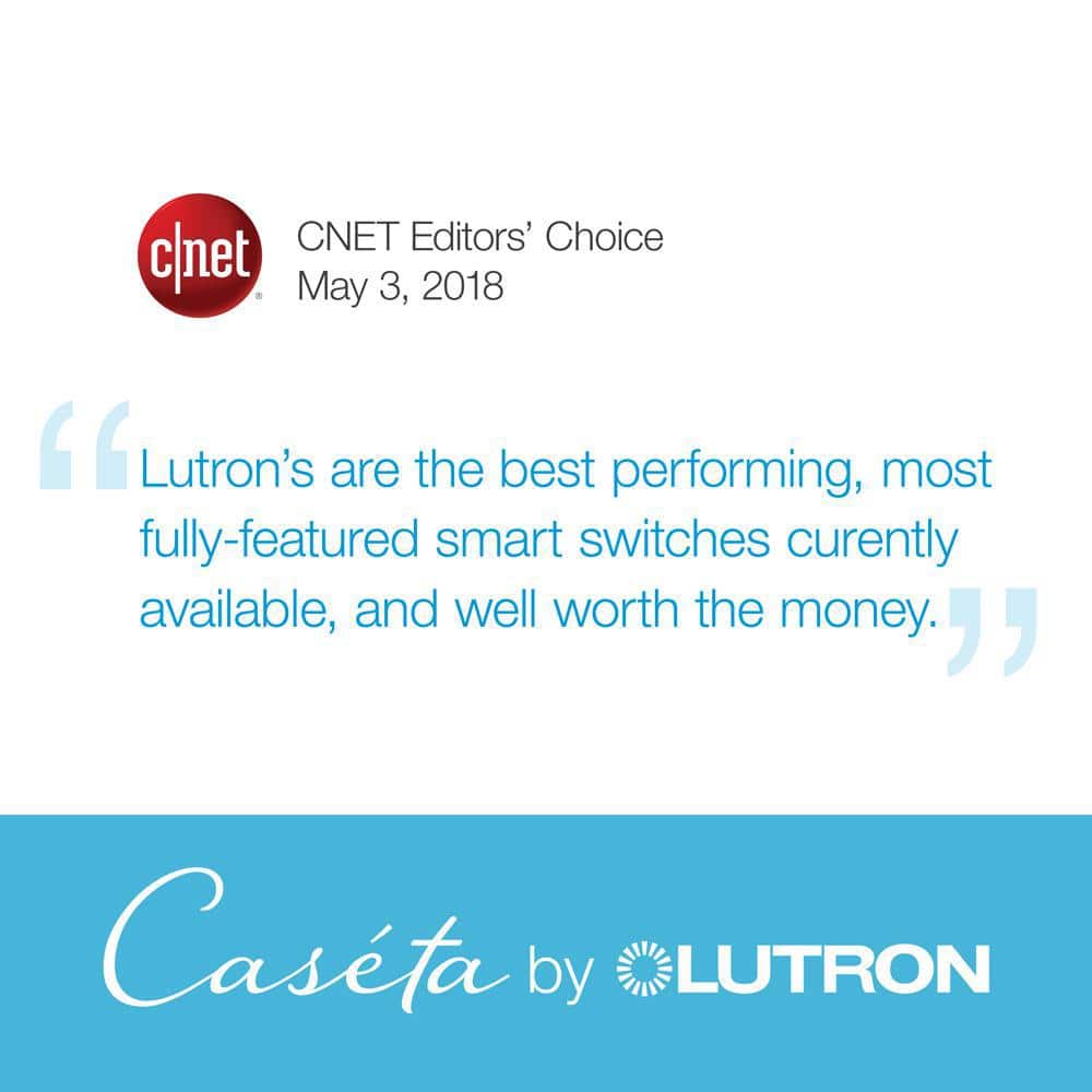 Lutron Caseta Smart Switch (2 Count) Deluxe Kit with Smart Hub and Pico Remote, Neutral Wire Required (P-BDG-PKG2WS-WH)