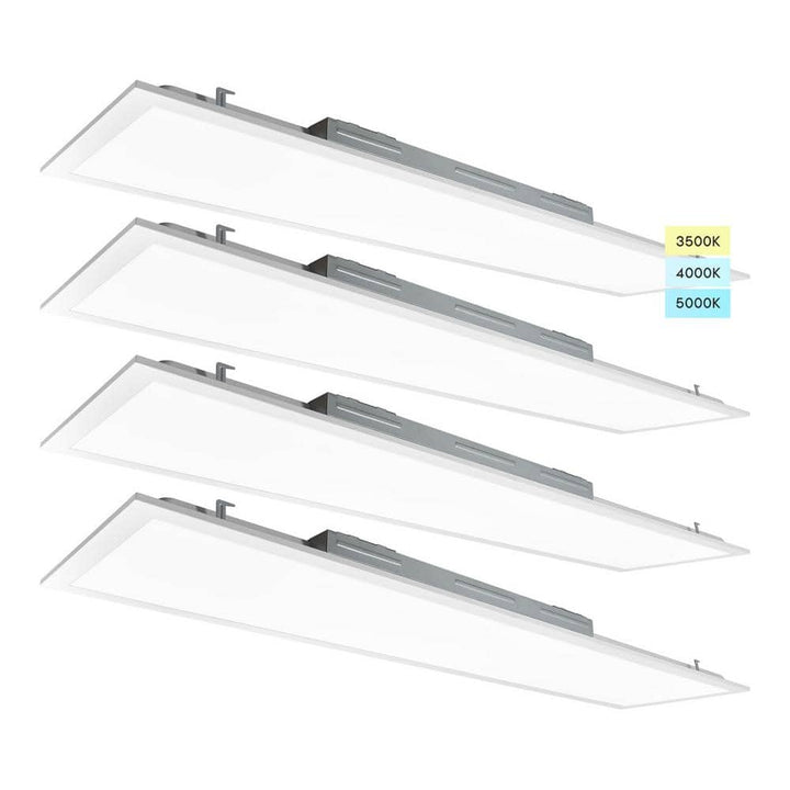 LUXRITE 1 x 4 ft. 3750/4375/5000 Lumen Integrated LED Panel Light 3 Color Options 3500K/4000K/5000K Dimmable 30/35/40W 4-Pack