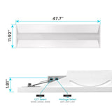LUXRITE 1 ft. x 4 ft. Center Basket LED Troffer Panel Light 2000/2500/3750 Lumens 3500K/4000K/5000K Dimmable Damp Rated (2-Pack)