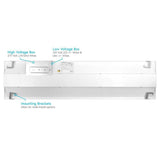 LUXRITE 1 ft. x 4 ft. Center Basket LED Troffer Panel Light 2000/2500/3750 Lumens 3500K/4000K/5000K Dimmable Damp Rated (2-Pack)
