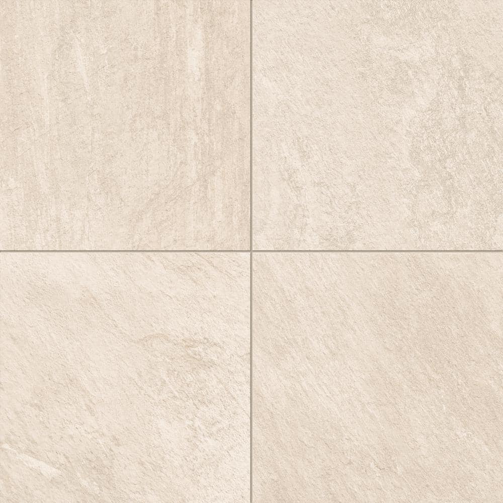 Sample – Alpe White 6 in. x 6 in. x 0.75 in. Stone-Look Porcelain Paver