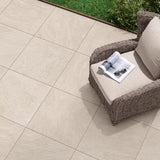 Alpe White 24 in. x 24 in. x 3/4 in. Stone-Look Porcelain Paver
