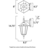 Maxim Lighting Builder Cast 12-in H White Medium Base (E-26) Outdoor Wall Light