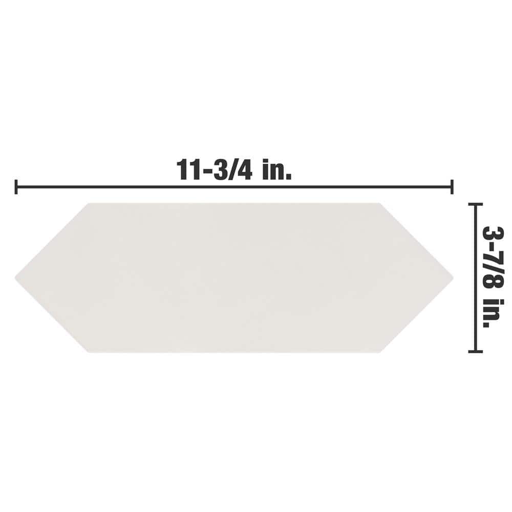 Merola Tile Kite Light Grey 4 in. x 11-3/4 in. Porcelain Subway Floor and Wall Tile (11.81 sq. ft. / case)