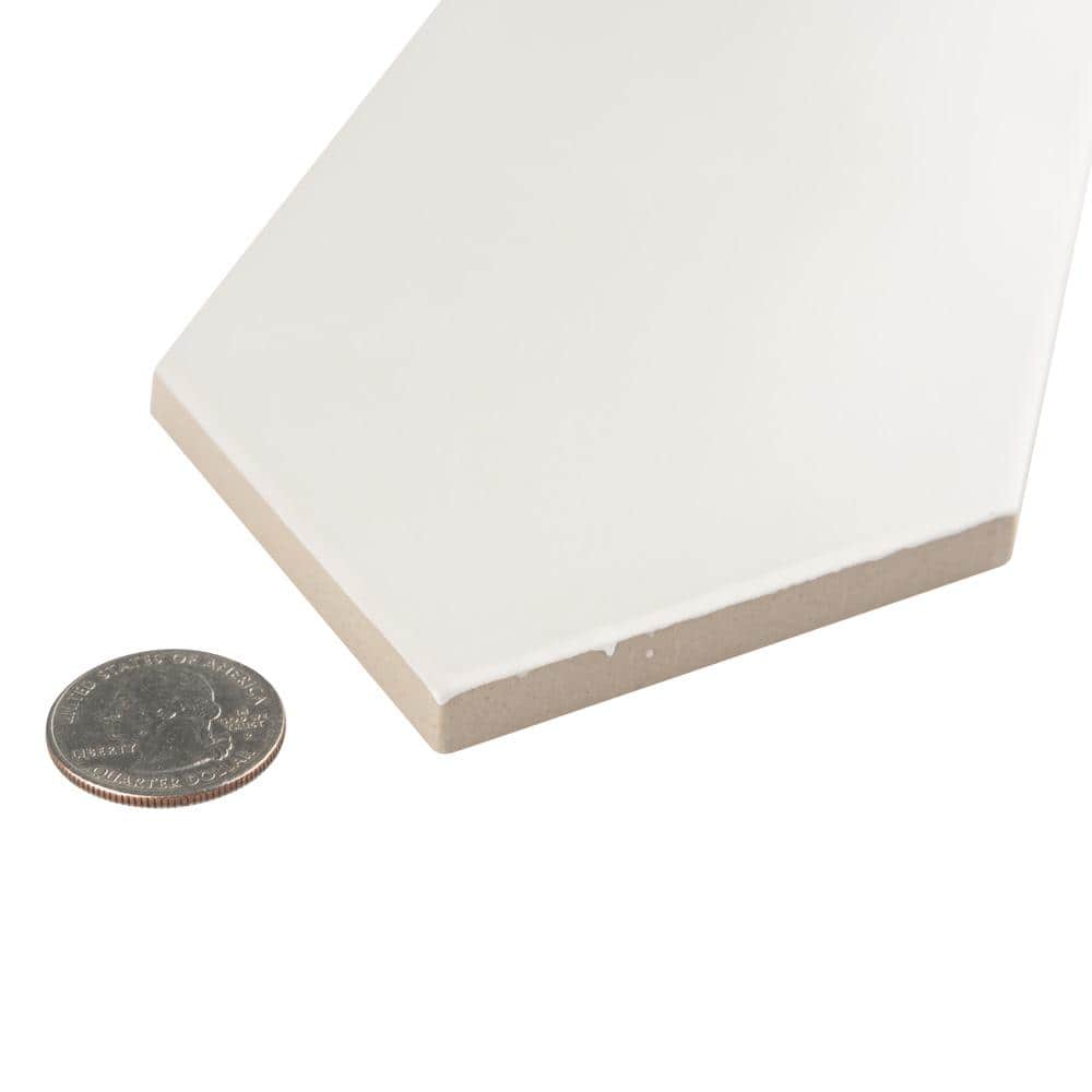 Merola Tile Kite White 4 in. x 11-3/4 in. Porcelain Subway Floor and Wall Tile (11.81 sq. ft. / Case)