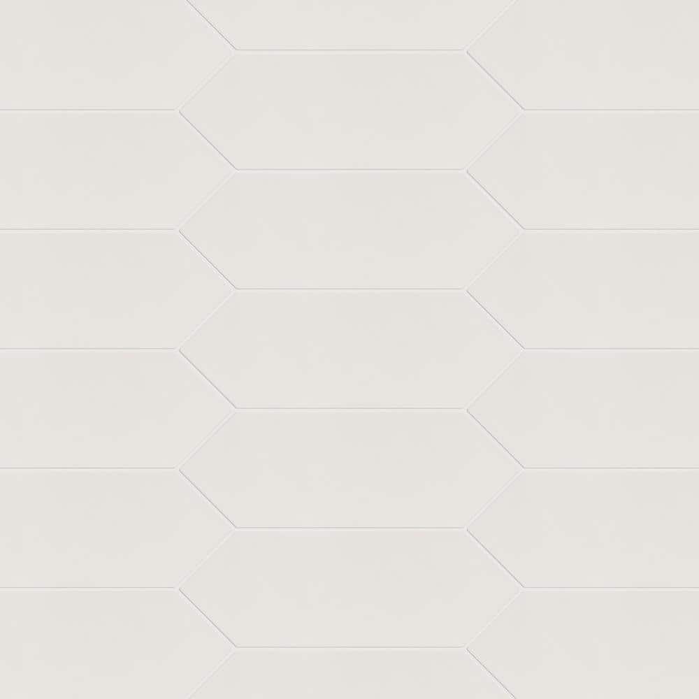 Merola Tile Kite White 4 in. x 11-3/4 in. Porcelain Subway Floor and Wall Tile (11.81 sq. ft. / Case)