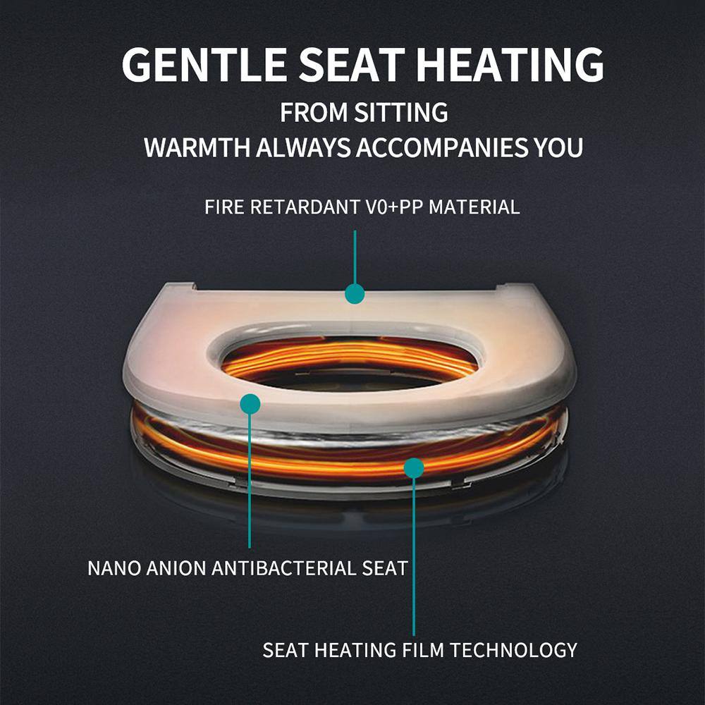 MEDUNJESS M-D Elongated Smart Bidet Toilet with Auto Features and Heated Seat