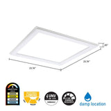 Metalux 2 x 2 ft. Selectable 4500/3200/2000 Lumens, Integrated LED, Surround Architectural Slim Frame Panel, 4-Selectable CCT