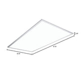 Metalux FPanel 62.2-Watt 2 ft. x 4 ft. White Integrated LED Dimmable Flat Panel Troffer Cool White