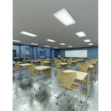 Metalux 2 ft. x 4 ft. White Integrated LED Drop Ceiling Troffer Light with 6400 Lumens, 4000K