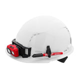 Milwaukee BOLT White Type 1 Class C Front Brim Vented Hard Hat, 4-Point Ratcheting Suspension, with Smoke Full Face Shield