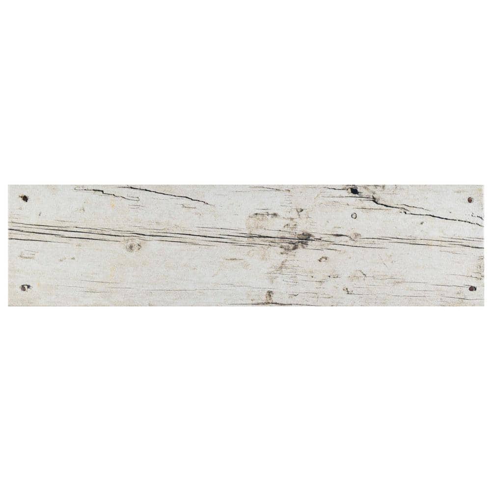 Merola Tile Cottage White 5-7/8 in. x 23-5/8 in. Ceramic Floor and Wall Tile (12.2 sq. ft. / case)