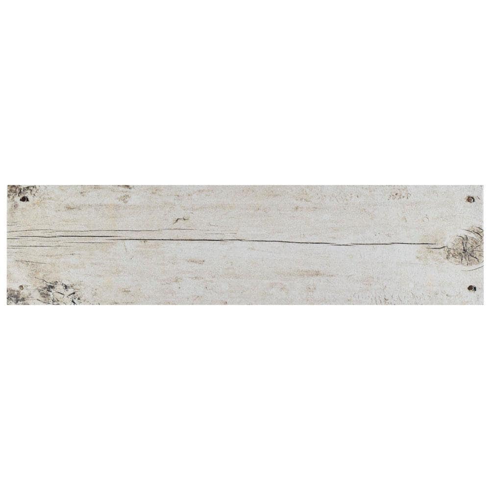 Merola Tile Cottage White 5-7/8 in. x 23-5/8 in. Ceramic Floor and Wall Tile (12.2 sq. ft. / case)