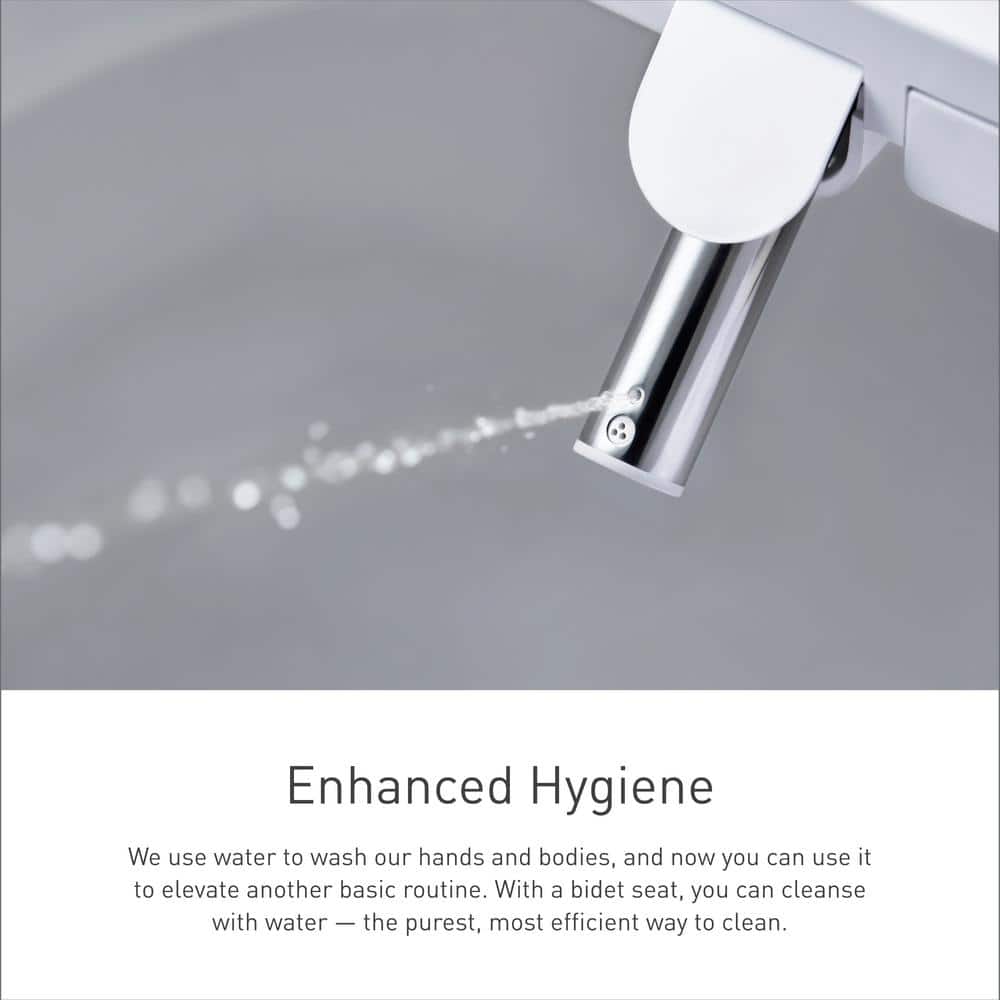 MOEN 5-Series Elongated Bidet Toilet in White with Built-in Cleansing Functions