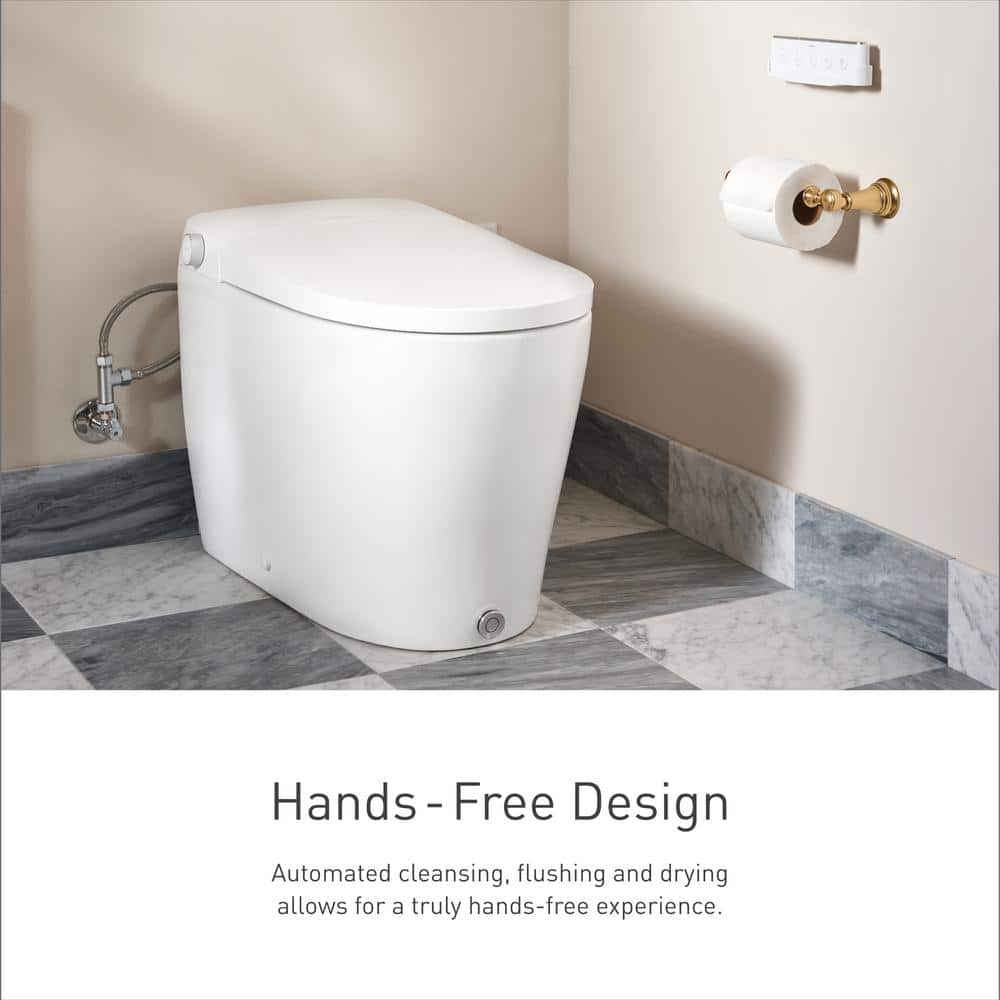 MOEN 5-Series Elongated Bidet Toilet in White with Built-in Cleansing Functions