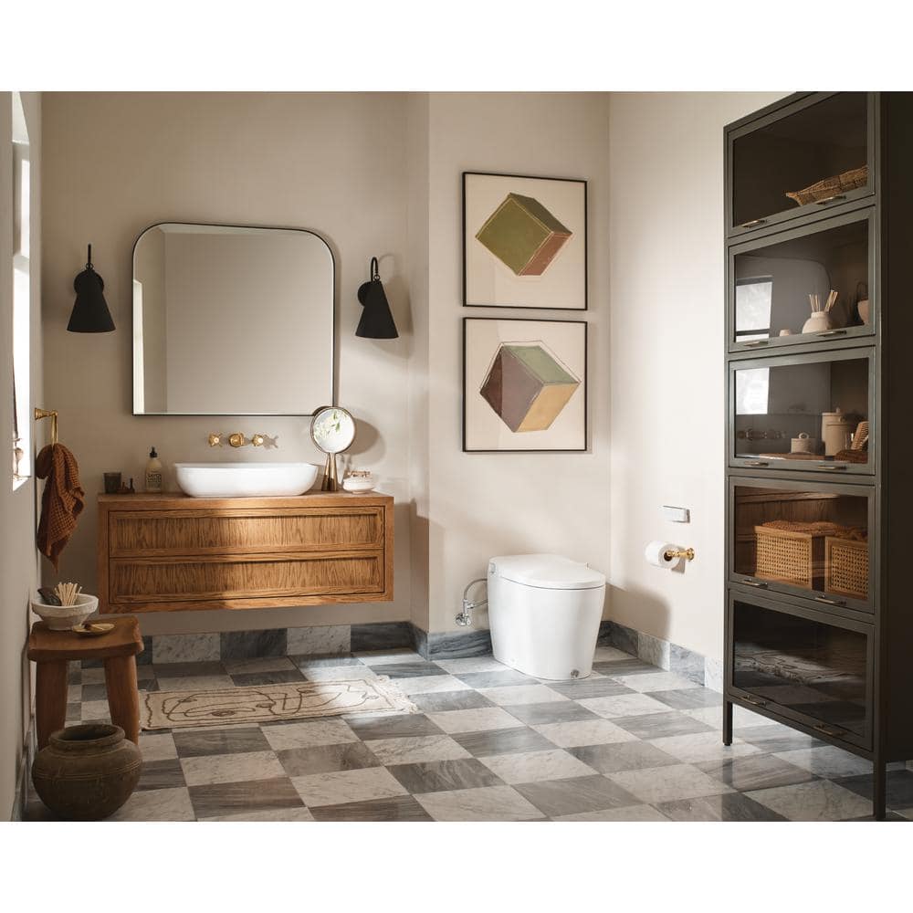 MOEN 5-Series Elongated Bidet Toilet in White with Built-in Cleansing Functions