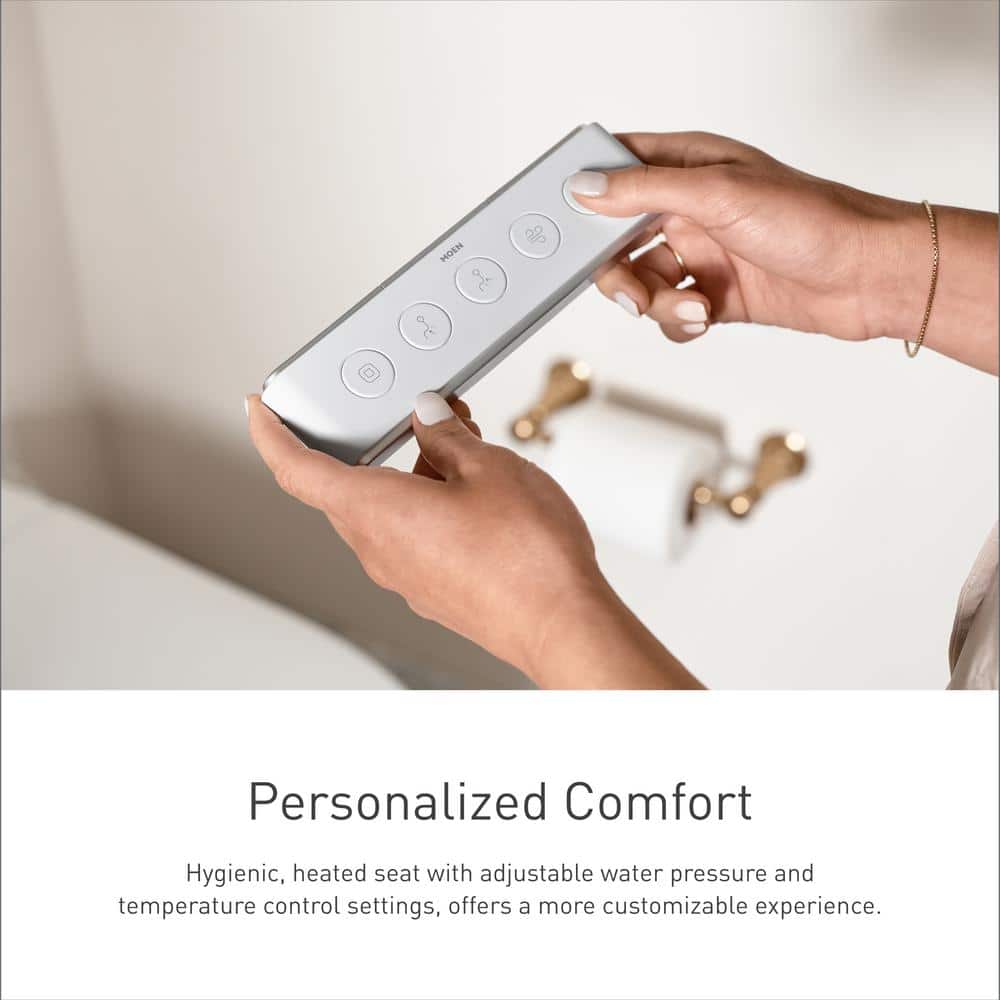 MOEN 2-Series Elongated Bidet Toilet in White - Advanced Cleansing & Stylish Design