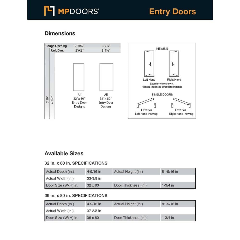 36 in. x 80 in. Scotia Smooth White Right-Hand Inswing Full 1 Lite Decorative Fiberglass Prehung Front Door
