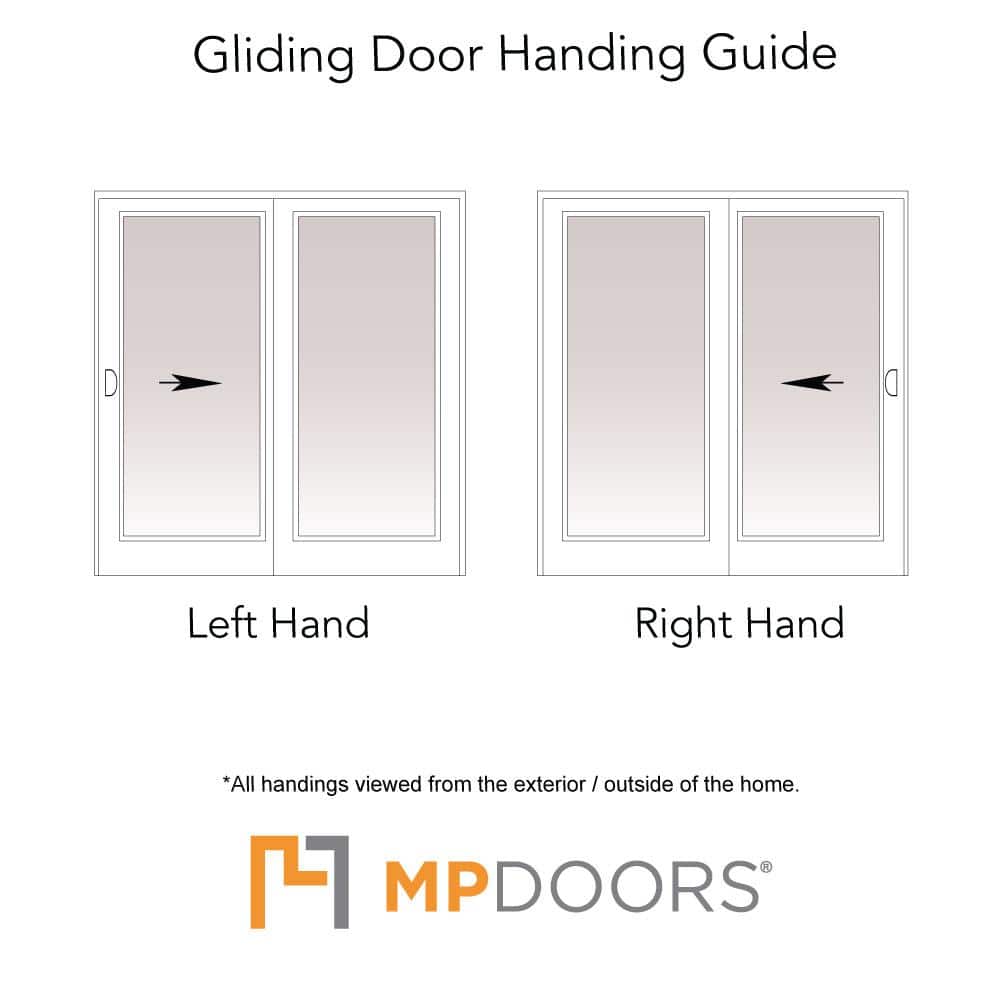 72 in. x 80 in. Left-Hand Low E White Finished Composite Shaker Gliding Double Prehung Patio Door with Nickel Handle