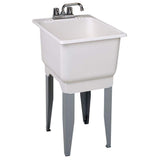 MUSTEE Utilatub Combo 18 in. x 23.5 in. x 33 in. Co-Polypure Floor Mount Laundry Tub