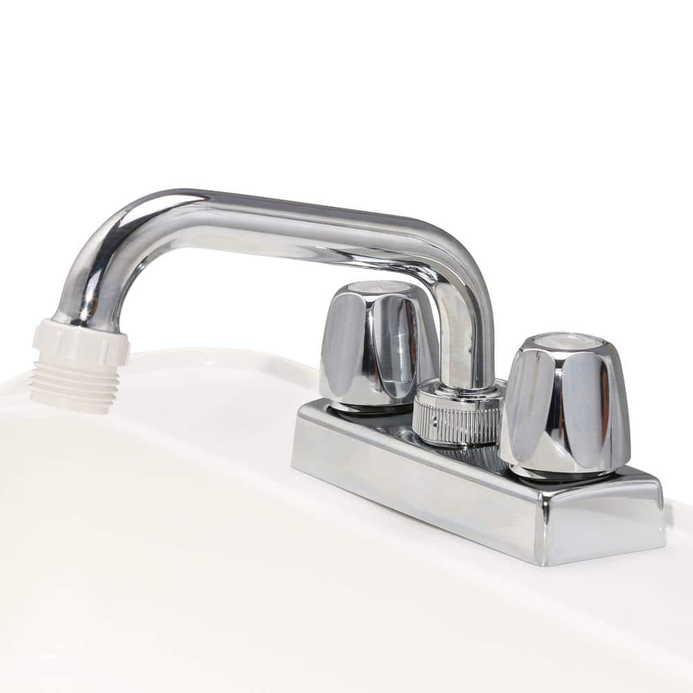 MUSTEE Utilatub Combo 24 in. x 18 in. White Polypropylene Floor Mounted Laundry Tub